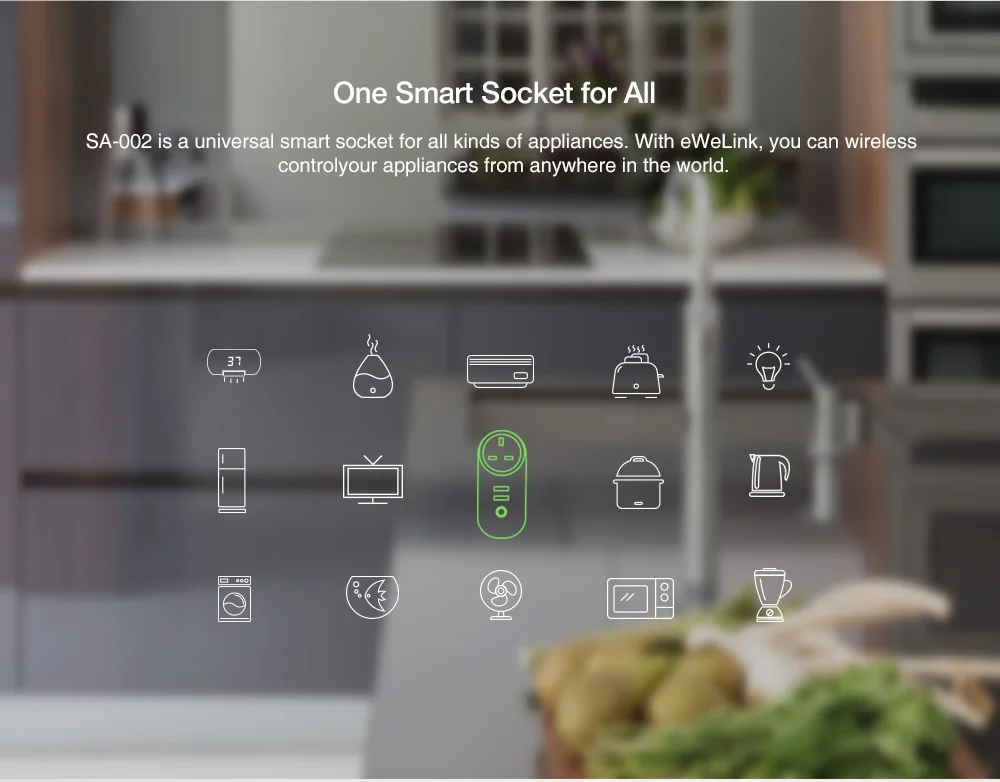 Ewelink Wi-Fi розетка Smart 2-USB 10A розетка FR UK US EU разъем приложение дистанционное управление для Alexa Google Home IFTTT интеллектуальная розетка