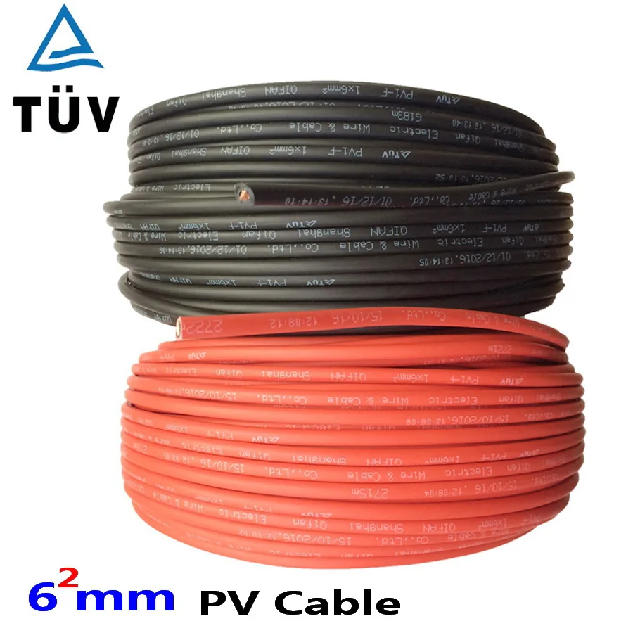 20 метров/рулон 2 5 мм2 4 6 Солнечный Кабель с покрытием XLPE/10AWG PV кабель сертификатом
