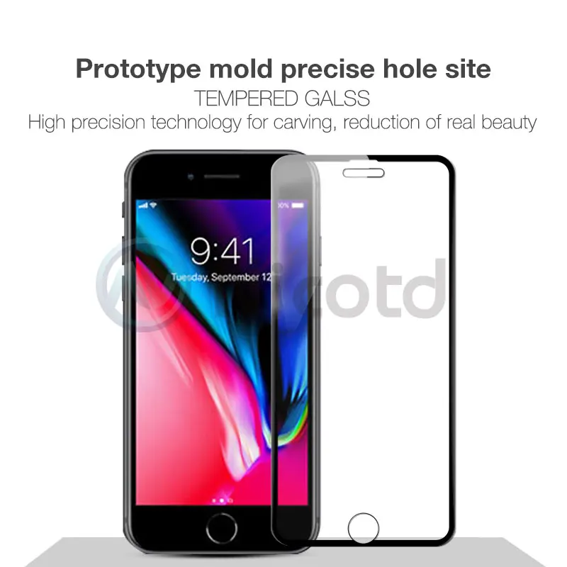 Защитное стекло Nicotd закаленное с полным покрытием для iPhone X 8 7 6s 6 plus 4D/5D/6D |