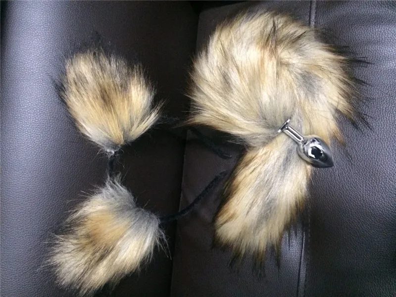 Fantasy Fox Ears &ampTail Metal Anal Plug Tail Erotic Anus Toy Insert Butt Sex Product for Women Men Gay Adult Accessories |