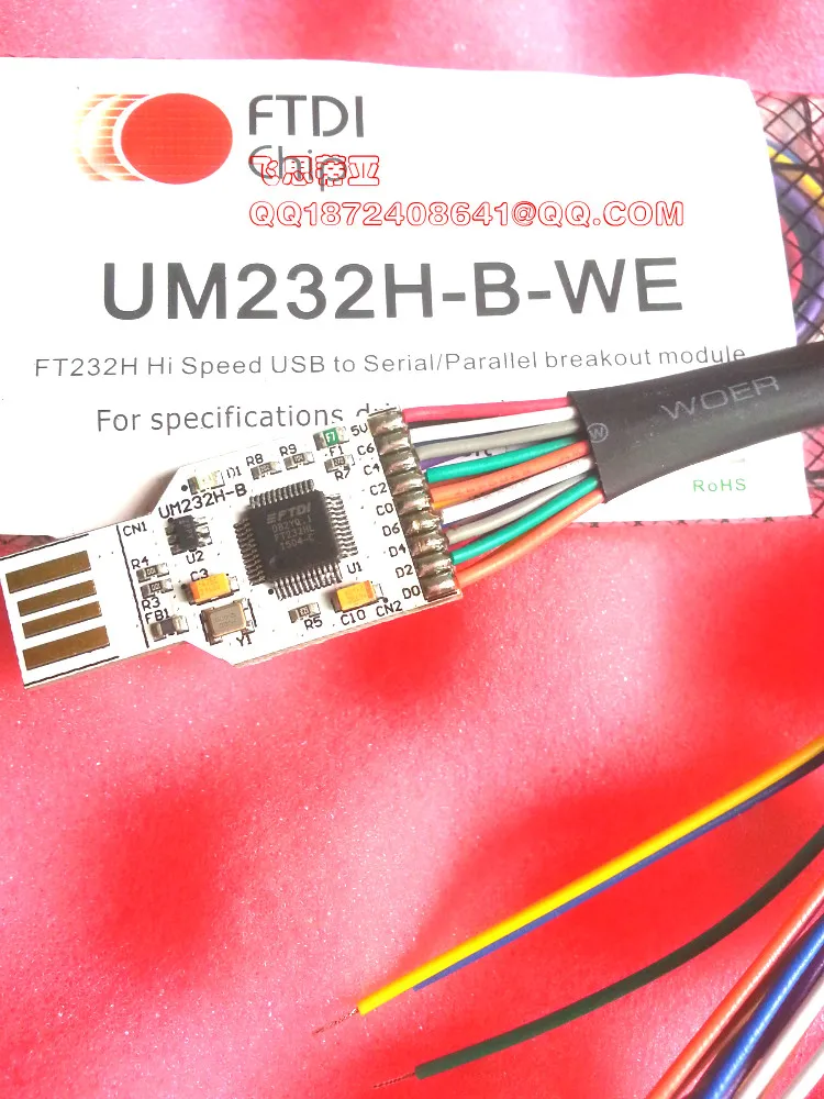 

UM232H-B-WE BRD BRKOUT USB HS FT232H WIREEND FTDI USB для серии/пары. Разрывная доска