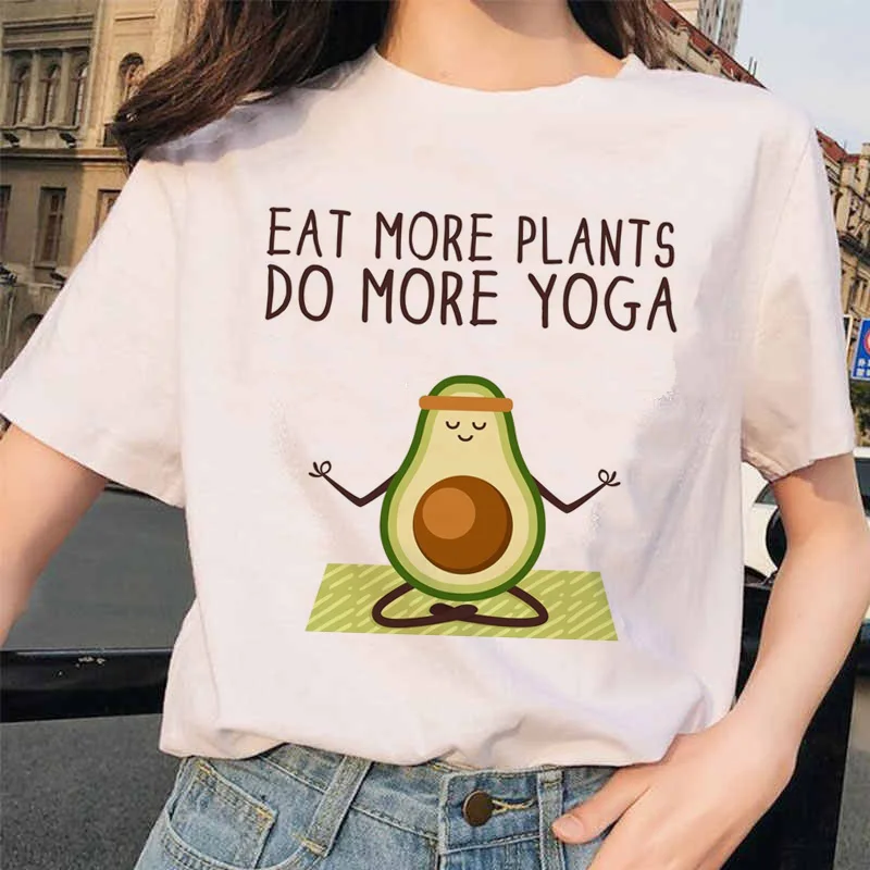 Авокадо Футболка женская Харадзюку гранж каваи femme топ рубашки веганская футболка уличная одежда с графическим принтом Футболка 90s одежда женская футболка - Цвет: 4922