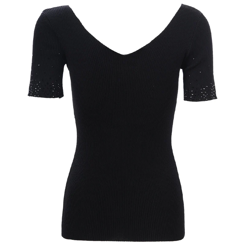 GLO-STORY группа женский свитер 2018 Новое ПОСТУПЛЕНИЕ ЛЕТНИЙ вязаный черного цвета с