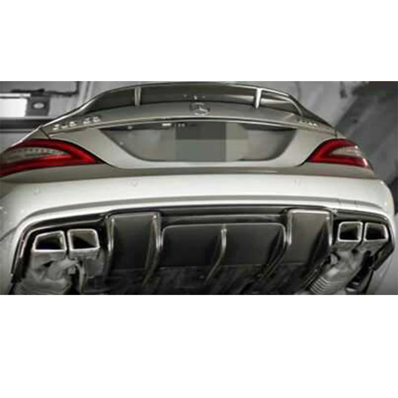 Для Mercedes Benz CLS Class W218 CLS350 CLS63 бампер AMG из углеродного волокна задний багажник диффузор 2011