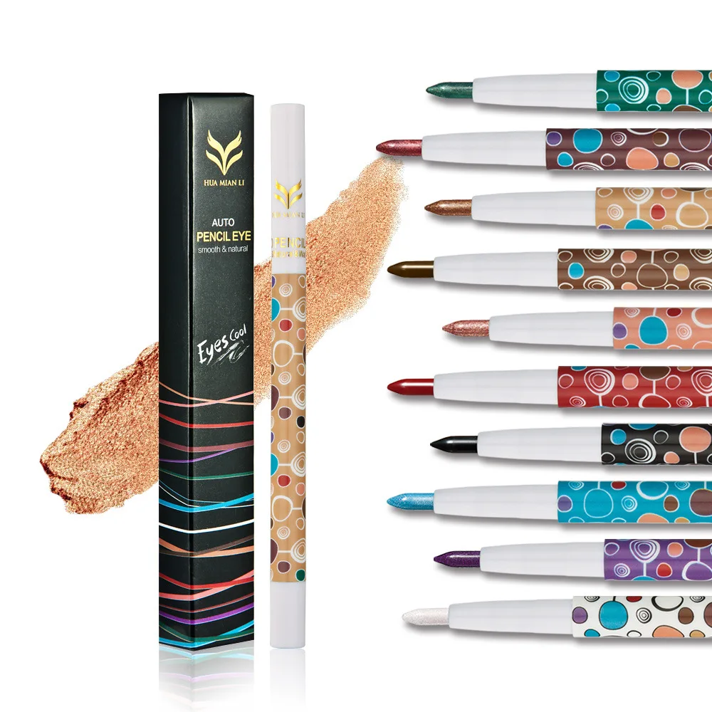 HUAMIANLI ручка для теней век 10 цветов перламутровая матовая цветная Одиночная