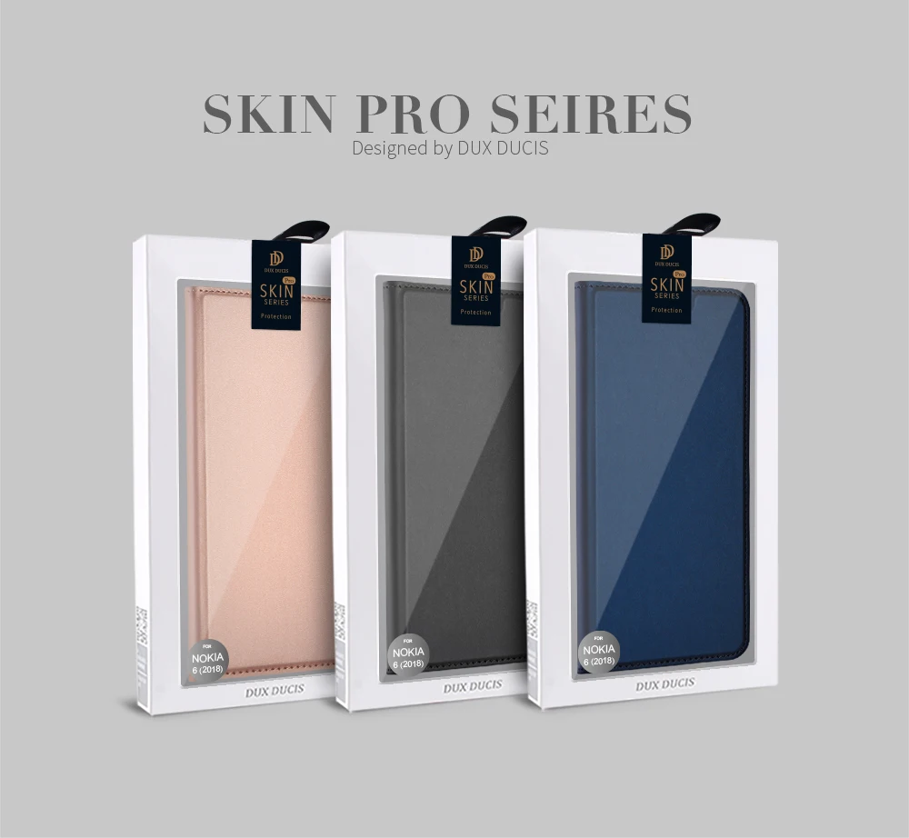 Стеклянная пленка в подарок) DUX DUCIS Роскошный кожаный чехол для Nokia 6 1 с откидной