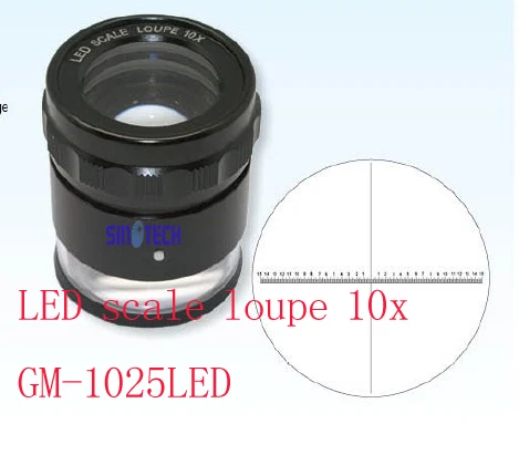 Лупа со светодиодной подсветильник кой лупа с 10-кратным увеличением