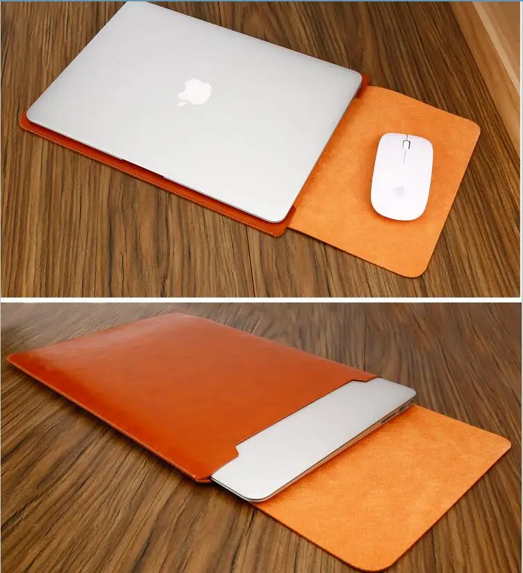 Тонкий рукав из искусственной кожи для Macbook Pro 15 2018 2017 ноутбука лакированная кожа