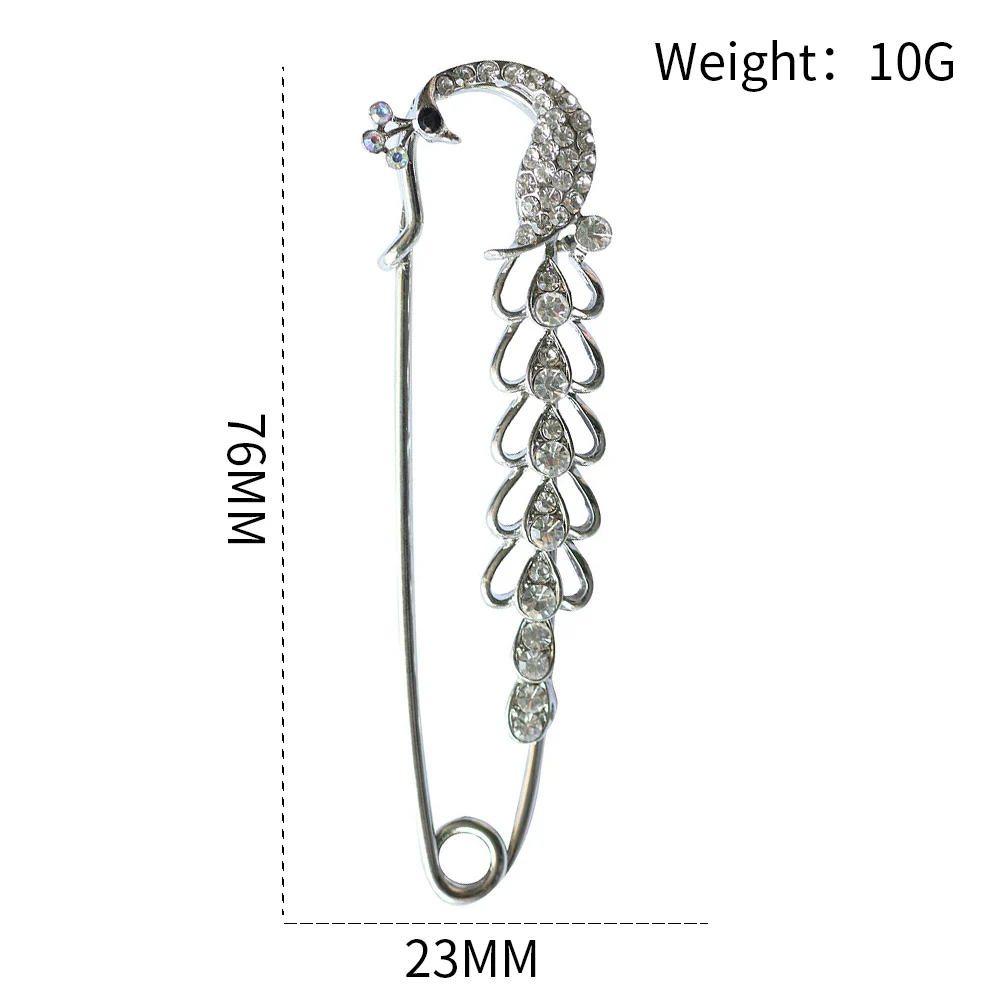 Пулату Серебряный Цвет Павлин булавка брошь для женщин сплав Металл проложить