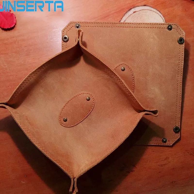 Поддон JINSERTA из натуральной кожи складной лоток для хранения костей ключей монет