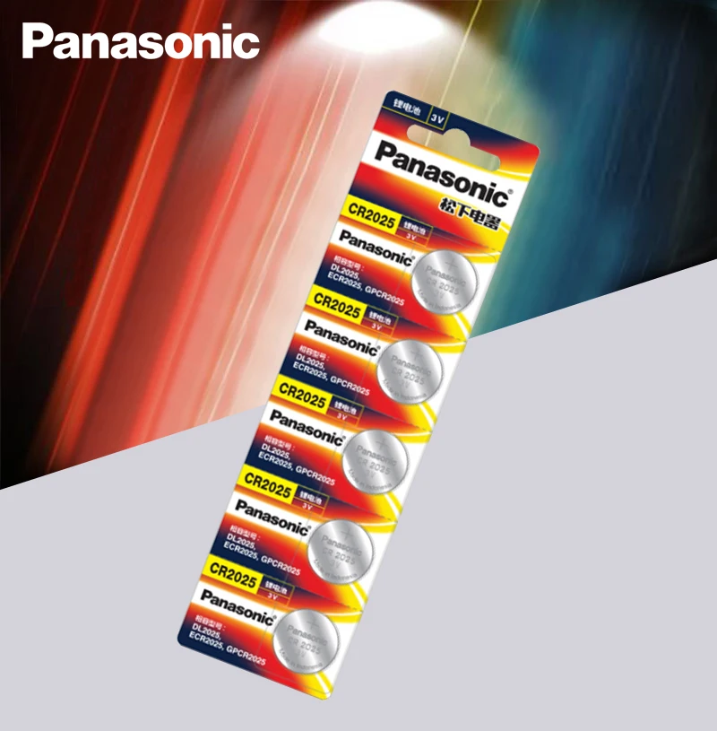 Panasonic оригинальный cr2025 аккумуляторы таблеточного типа 10 шт./лот cr 2025 3V литиевая