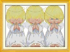 Маленькие ангелы для рукоделия, Детская Вышивка крестиком, наборы для вышивки, набивные узоры для вышивания крестиком, ручная работа