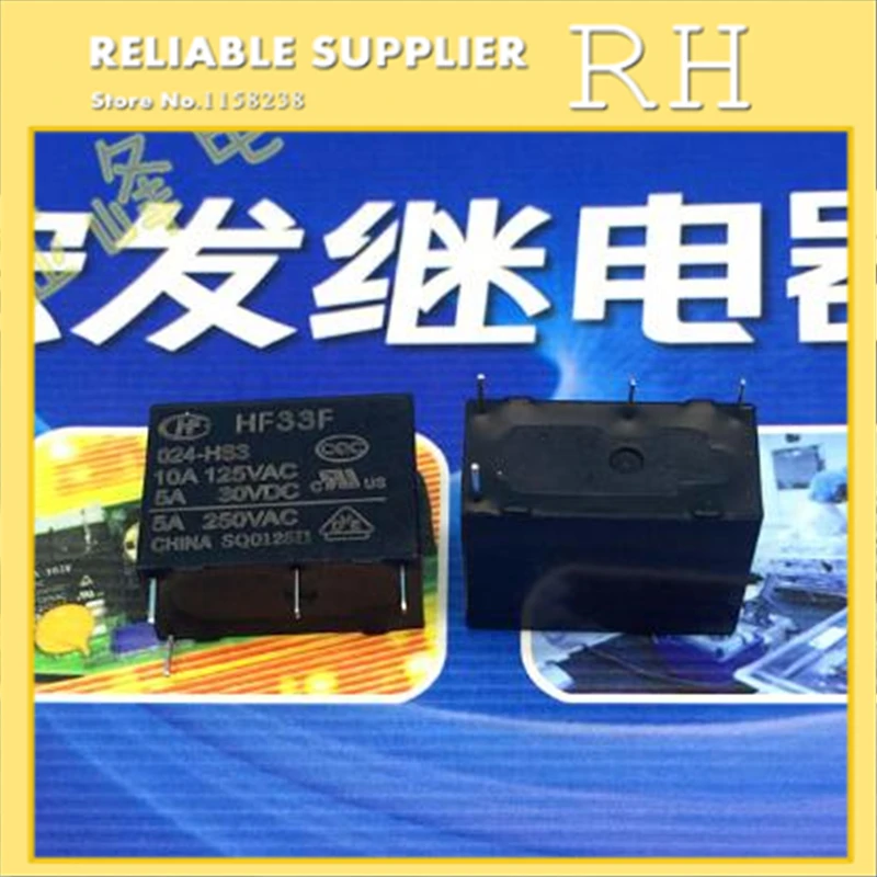 20 шт./лот Мощность реле JZC-33F HF33F-005-HS3 HF33F-012-HS3 HF33F-024-HS3 5A250VAC 4PIN