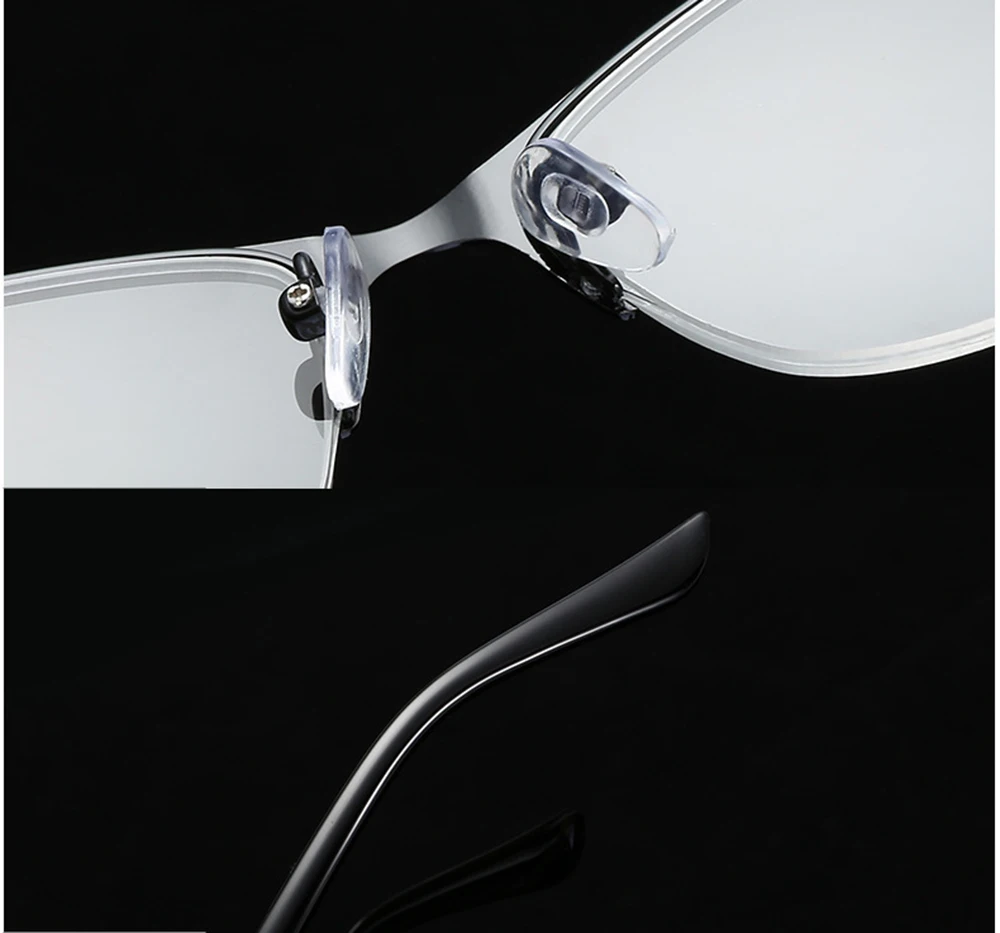 

Custom Made Prescription Optical Glasses Photochromic Advanced Alloy Cat's Eye Black Brown Frame Myopia Short Sight Reading