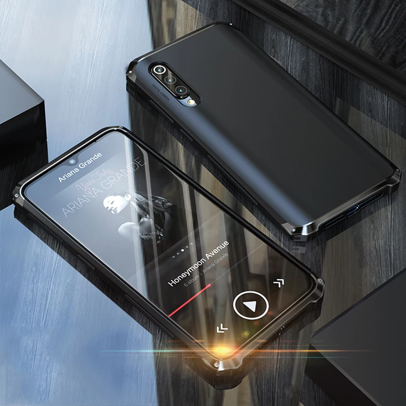 Роскошный чехол для Xiaomi Mi 9/SE с полной защитой 3в1 Алюминиевый металлический и