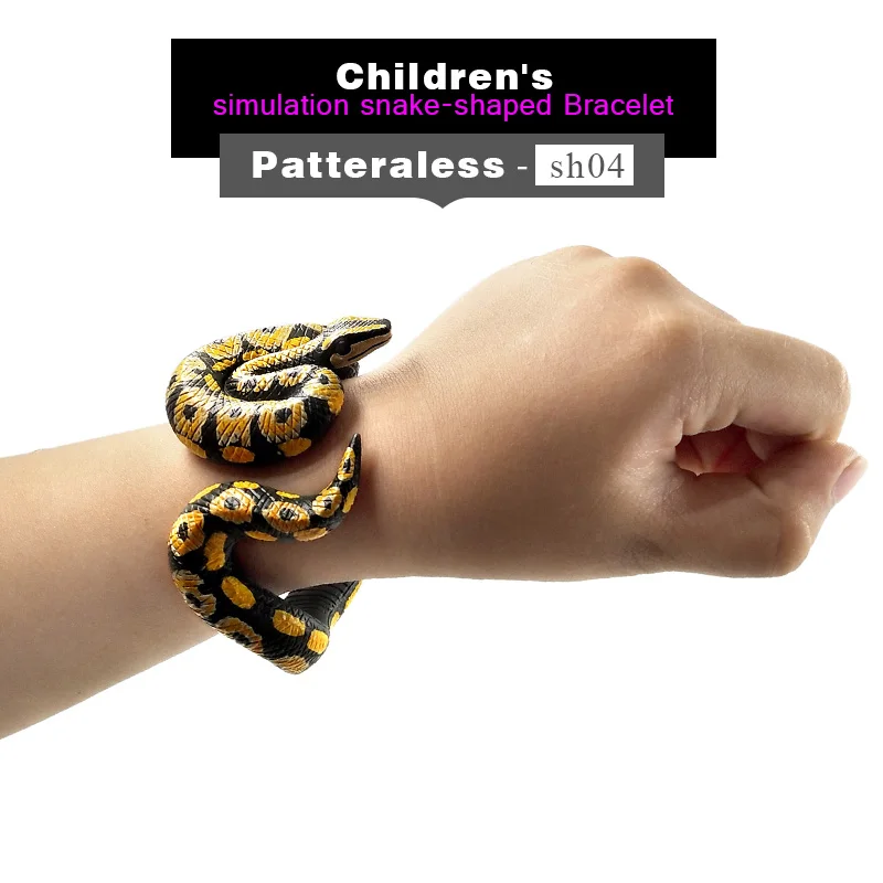 Patteraless Хэллоуин браслет-змейка животных подвижная фигурка-модель пластиковые веселый подарок для детей Обучающие Детские для мальчиков и девочек с принтом сада горячие игрушки - Цвет: Patteraless