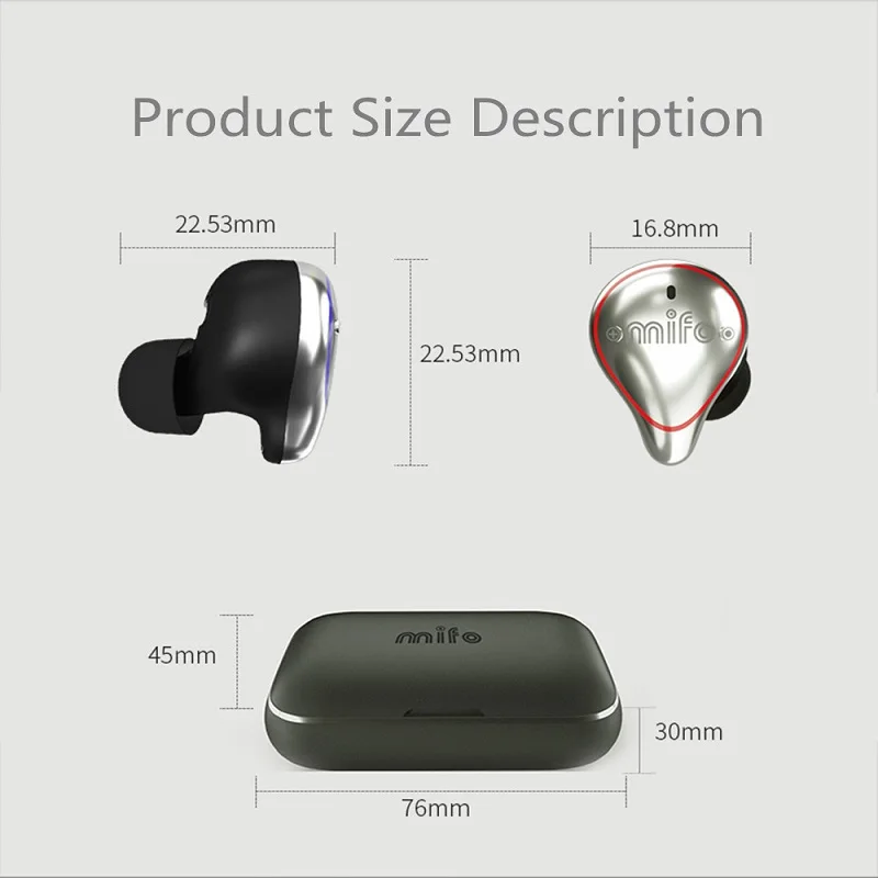 Mifo O5 наушники-вкладыши TWS Bluetooth гарнитура 5 0 True Беспроводной наушники