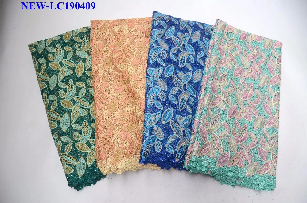 2019 Latest Peach color African French Lace Fabric High Quality with beads Tulle For Wedding dress MEA04 | Дом и сад