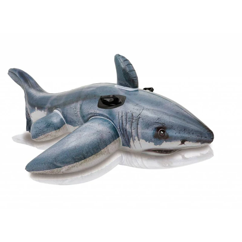 Egoes большая белая акула надувной плавательный бассейн плавающий плот #57525|pool float