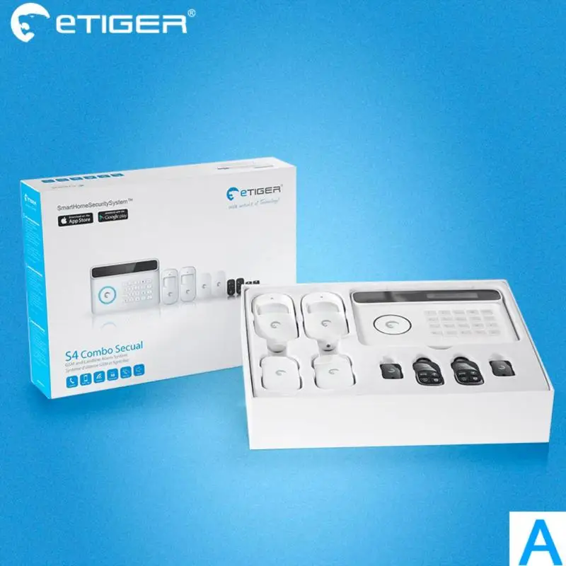 Etiger беспроводной 433 MHz PSTN GSM двойной сетевой комплект для автоматизации дома