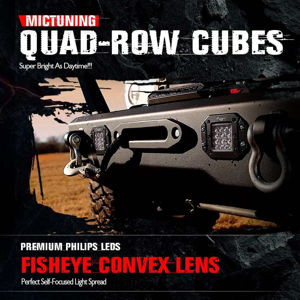 MICTUNING 5 ''Quad строкавнедорожник светодиодный кубики изготовления 42вт точечный