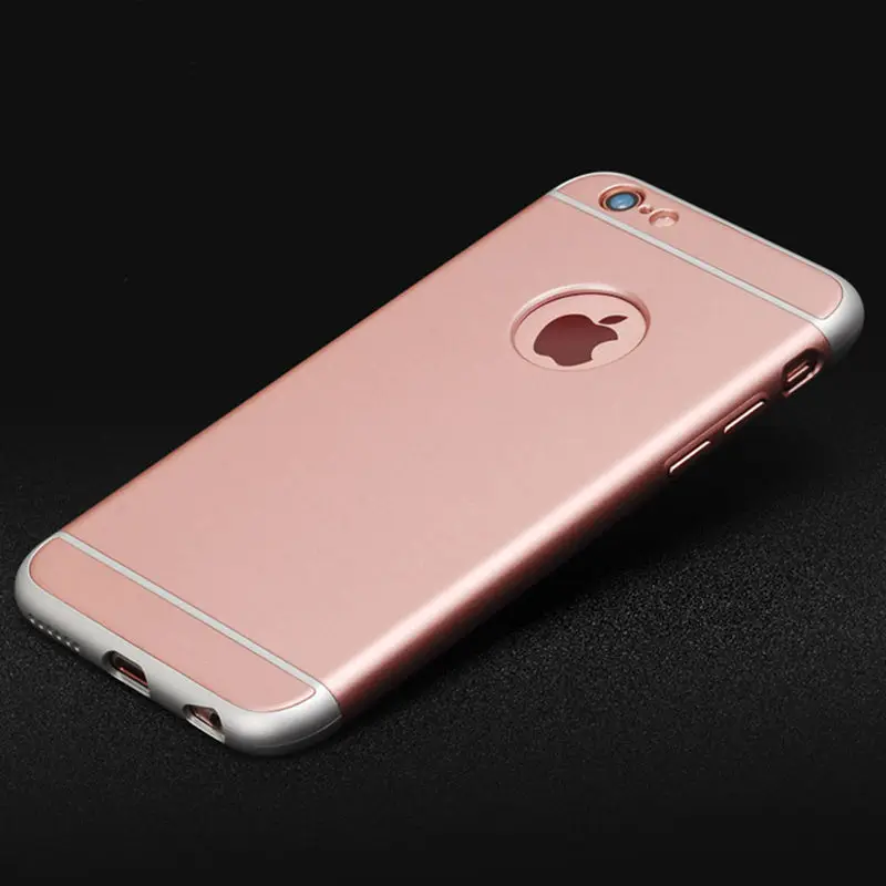 Роскошный Съемный 3 в 1 жесткий пластиковый чехол для Iphone 6 6S 4 7/Iphone 5 Розовый