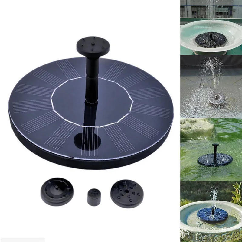 

Solar Fountain Pump, TRIEtree 1.4W Solar Powered Bird Bath Fountain Small Floating Fountain for Garden Pond Swimming Pool