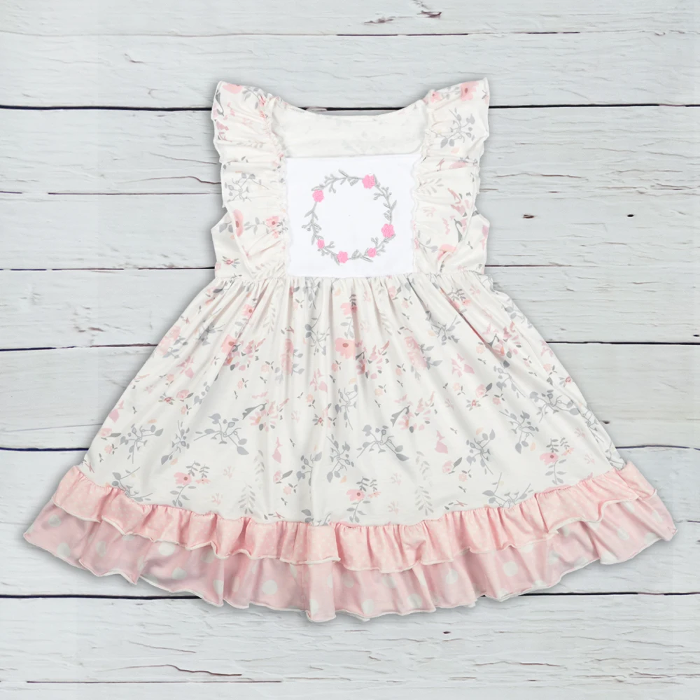 Одежда для малышей летний цветочный комбинезон без рукавов с рюшами