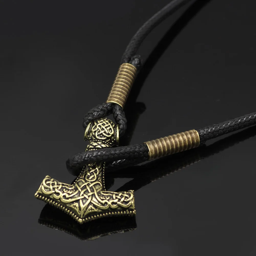 Youeshone 10pcs Men Norse God Viking Odin Wolf THOR'S HAMMER MJOLNIR Bracelet- 23cm | Украшения и аксессуары