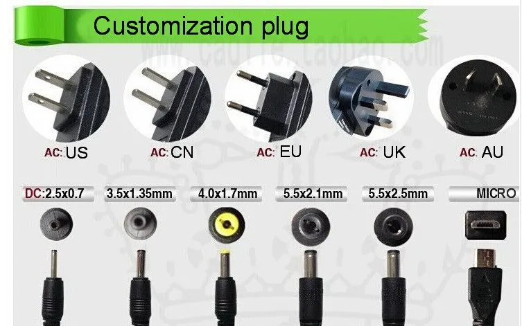 1 шт. 13,5 V 200mA 300mA 400mA 500mA 600mA 700mA 800mA AC 100 V-240 V конвертер адаптер Питание ЕС Штекер 5,5 мм x 2,1-2,5 мм
