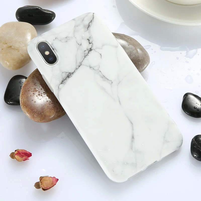 KISSCASE Case For iPhone 7 X Simple White Marble 6 6S 8 Plus S Cover XR XS MAX Coque Silicon Fundas |