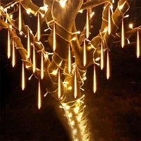 30cm waterproof meteor shower rain tube led string lights outdoor christmas wedding garden tree decoration garland