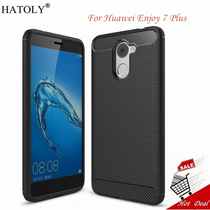 Чехол HATOLY для телефона Huawei Y7 Prime резиновый противоударный чехол из ТПУ Enjoy 7 Plus 5
