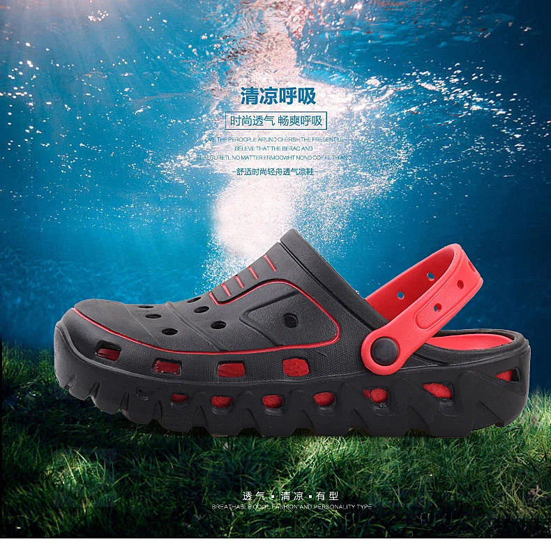 Summer Water Shoes Men Hollow Aqua Shoes Swimming Light Slippers Barefoot Shoes Men Clogs Beach Sea Fishing Sandals for Man