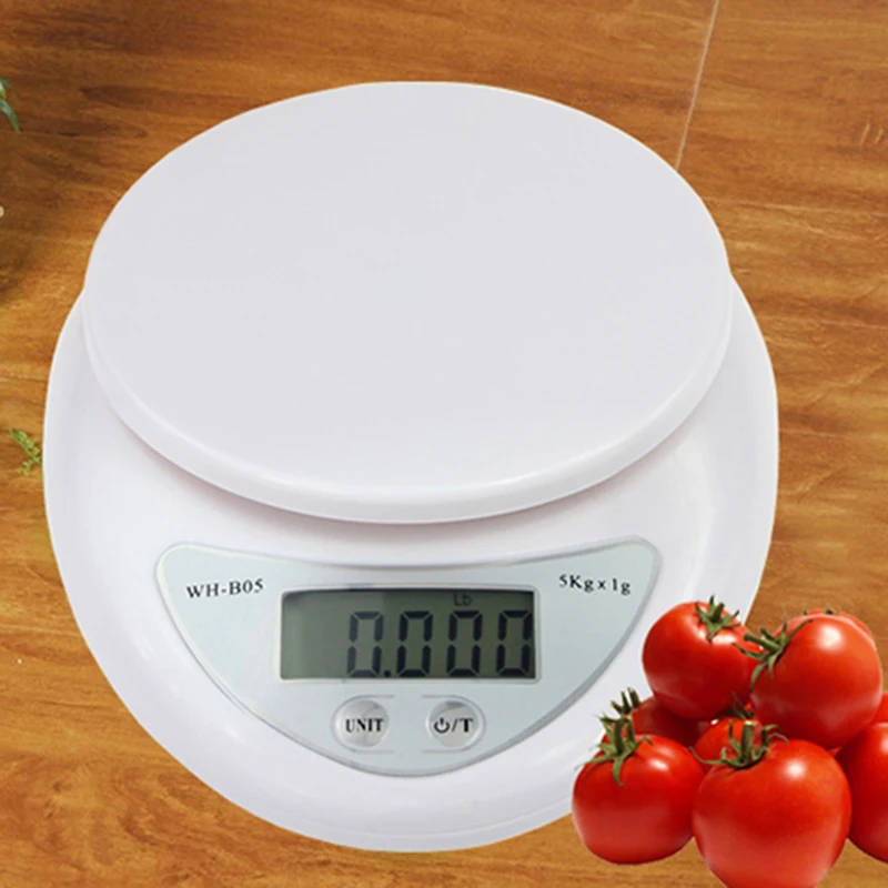 

5kg 5000g/1g Digital Scale Kitchen Food Scale LCD Electronic Weight Scales Balance Weighting Tool No Battries