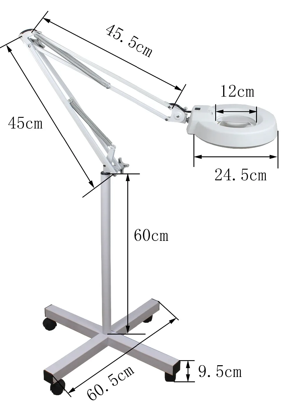 

10X Standing Magnifying Glass LED Lamp Lighted Illuminated Optical Glass Magnifier Folding Stand for the jewellery industry