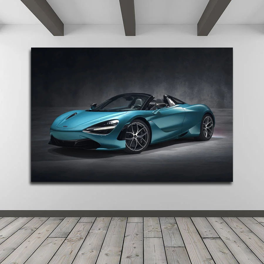 Картина Super Car McLaren 720S настенный художественный постер на холсте картина в рамке