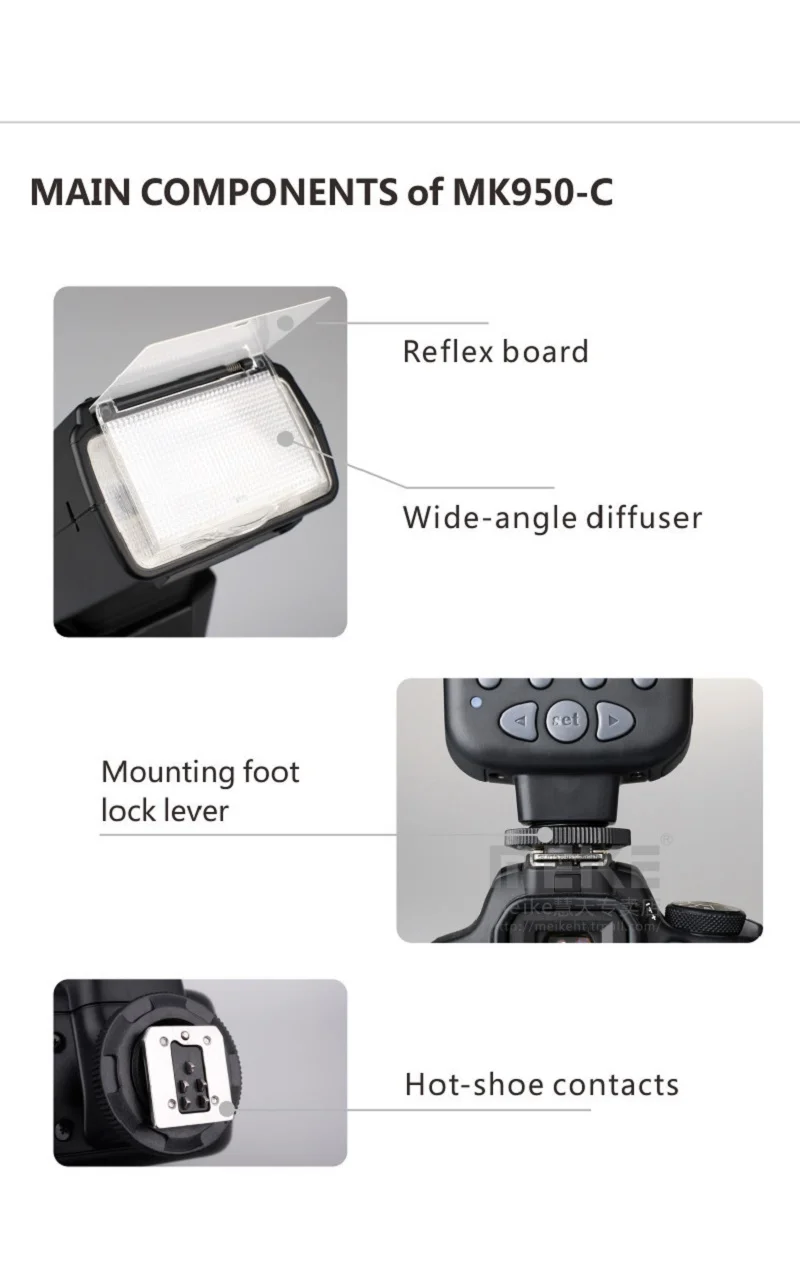 Meike MK-950 E-TTL Вспышка Speedlite для цифровой однообъективной зеркальной камеры Canon EOS 1300D EOS 5D II 6D 7D 50D 60D 70D 550D 600D 650D 700D 580EX 430EX Камера