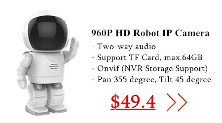 Робот wifi камера HD 1080P 2.0MP Pan Tilt Rotation Беспроводная ip-камера Детский Монитор дистанционное управление Обнаружение движения