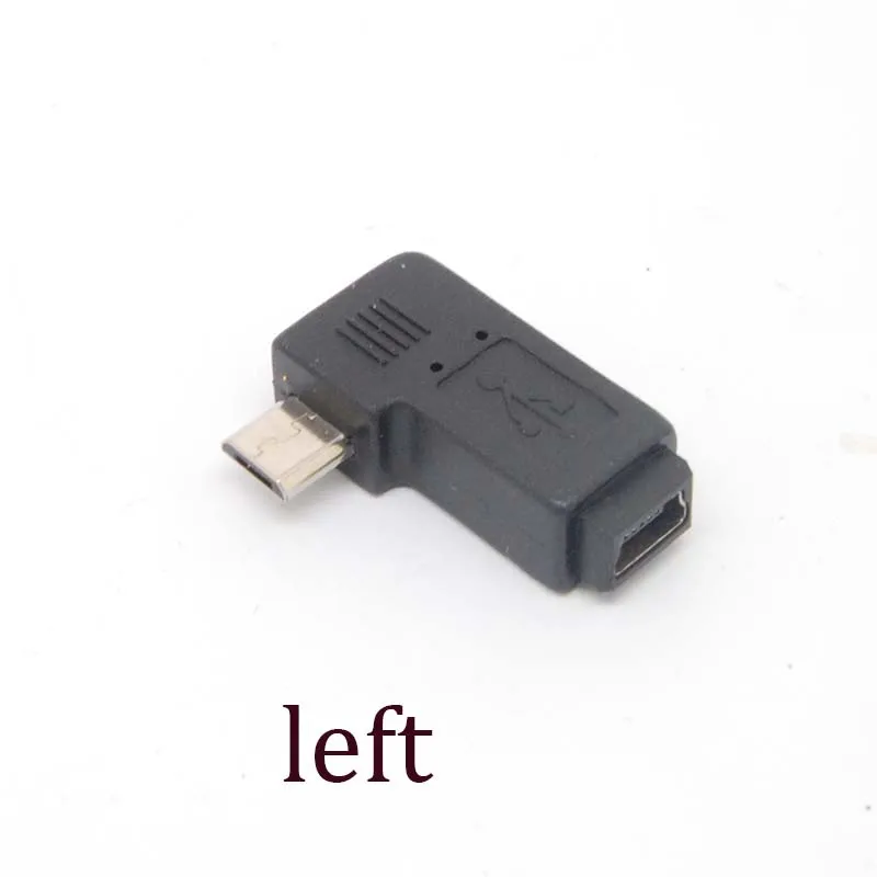 90 градусов левый+ правый угол адаптер micro usb Тип A B штекер mini USB женский