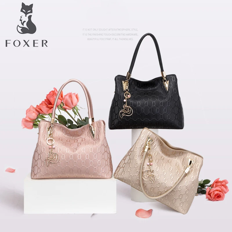 FOXER модная женская сумка из яловичного спилка универсальная тоут роскошная на