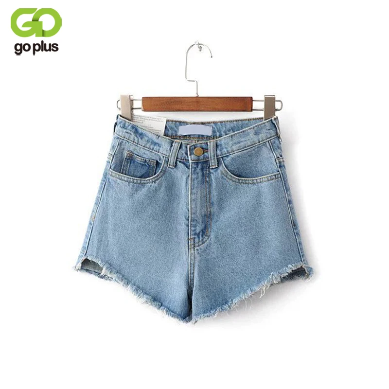 GOPLUS Европейский стиль Для женщин джинсовые винтажные шорты с бахромой Высокая
