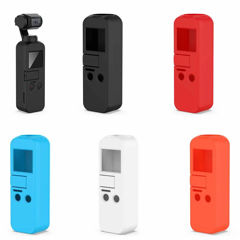 

Мягкий силиконовый чехол для камеры DJI OSMO Pocket Handheld Gimbal, защитный чехол для корпуса, противоскользящие аксессуары для камеры, яркие цвета