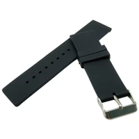 hot sale 22mm 24 mm black silicone strap watch accessories watch band pin buckle strap watchband rubber straptool