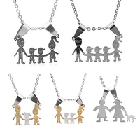 overall stainless steel necklace mama family necklaces jewelry silver color love boy girl pendant choker necklace women gift