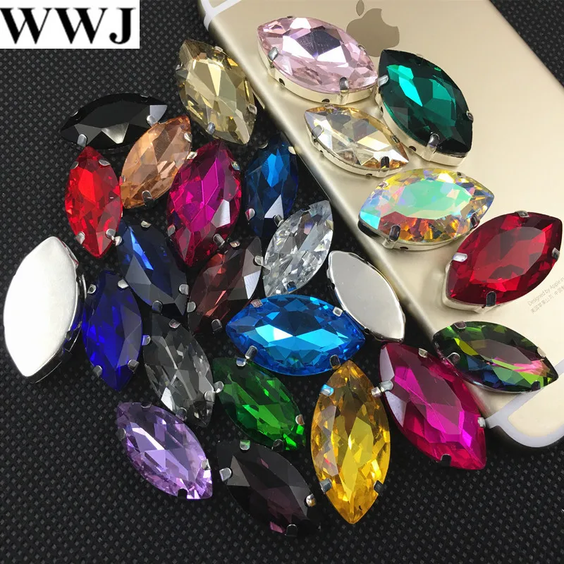 Все размеры все цвета Пришивные стеклянные кристаллы наветка необычный камень с