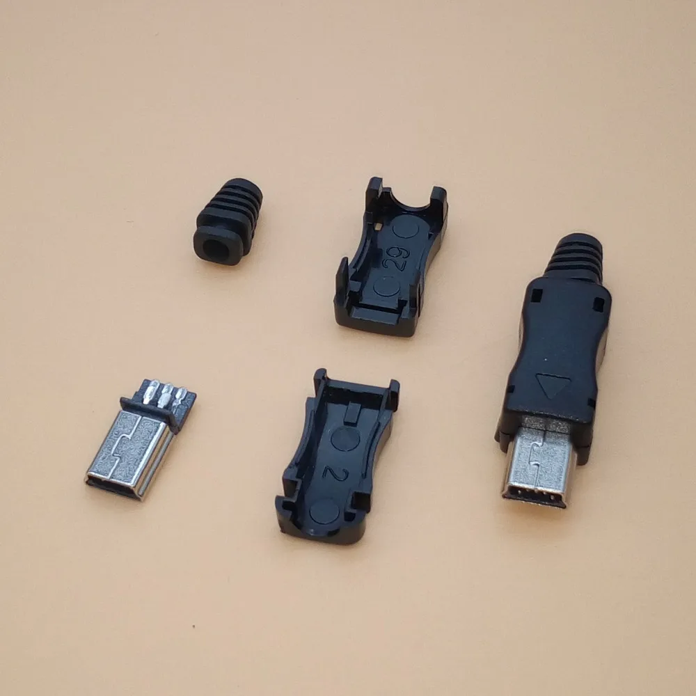 10 комплектов мини Usb 4 в 1 Тип 5Pin сварочный штекер адаптер черный для видов DIY |