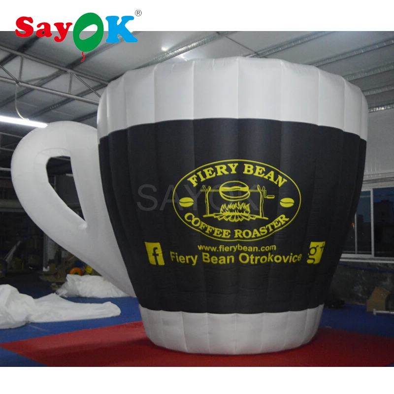 

Free Shipping Inflatable Coffee Cup 3.5m High Inflatable Advertising Model with Blower for Coffee House Coffee Shop