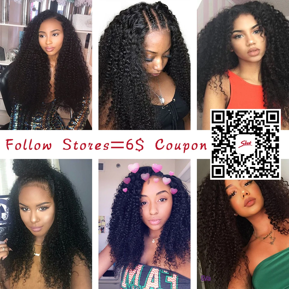 

Sleek Peruvian Hair Weave Bundles Kinky Curly Bundles 8-28 30 Inch Bundles Non-remy Human Hair Extension 1/3/4 Bundle Deals