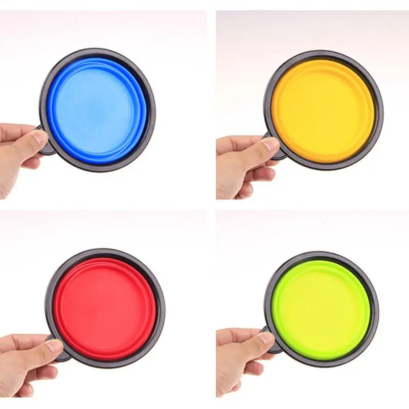 High Quality Pet Portable Folding Silica Gel Bowl Environmentally Non-toxic Dog for Cat Food Water Feeding | Дом и сад
